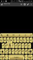 Keyboard Theme Metallic Gold screenshot 2
