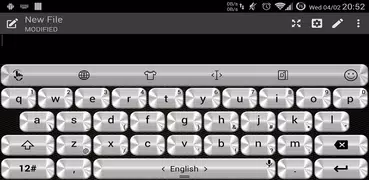 Keyboard Theme Metallic Silver