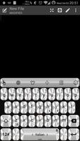 Keyboard Theme Metallic Silver Plakat