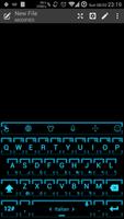 Keyboard Theme Neon 2 Cyan Affiche