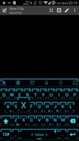Keyboard Theme Neon 2 Cyan screenshot 1