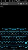 Keyboard Theme Neon 2 Cyan capture d'écran 2