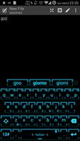 Keyboard Theme Neon 2 Cyan screenshot 2