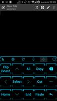 Keyboard Theme Neon 2 Cyan capture d'écran 3