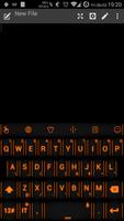 Keyboard Theme Neon Orange poster