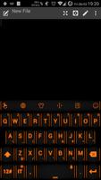 Keyboard Theme Neon Orange plakat