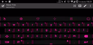 Keyboard Theme Neon Pink