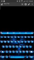 Keyboard Theme Spheres Blue Plakat