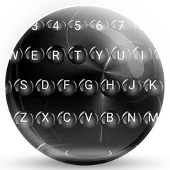 download Keyboard Theme Spheres Black APK