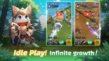 Tower Cat Battle: Idle Cat RPG Affiche