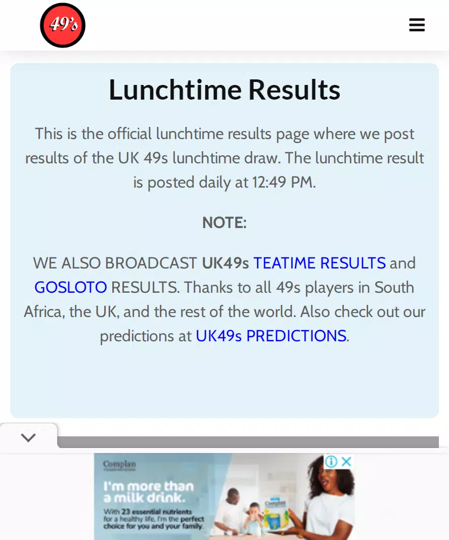 What Time Is Uk 49 Lunchtime Draw