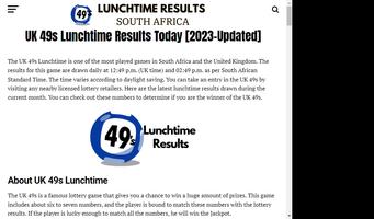 Lunchtime Results capture d'écran 2