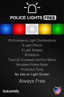 Police Lights Free Affiche