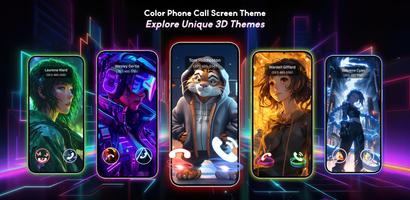 Color Phone Call Screen Theme Plakat