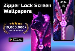 Zipper Lock Screen Wallpapers Affiche