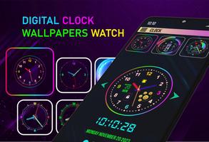 Neon Digital Clock Smart Watch โปสเตอร์