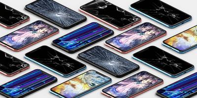 Broken Screen Wallpaper الملصق