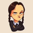 Wednesday Addams Sticker WA Zeichen