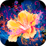 Neon Flower Live Wallpaper - backgrounds hd icon