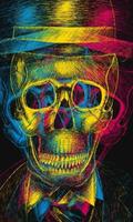 Skulls Live Wallpaper - backgrounds hd 스크린샷 1