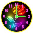 Fleurs de Néon Horloge APK