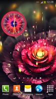 Neon Flowers Clock poster