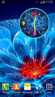 Neon Flowers Clock screenshot 1