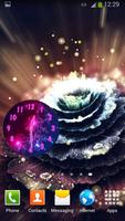 Neon Flowers Clock screenshot 2