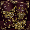 Luxurious Golden Butterfly Theme APK
