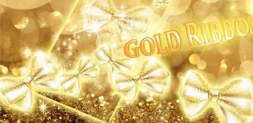 Gold bow Sparkling Live Wallpaper Theme