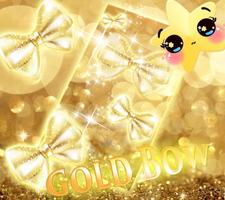 Gold bow Sparkling Live Wallpaper Theme 截图 1