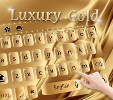 Luxo ouro teclado tema imagem de tela 2