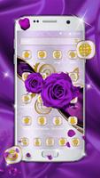 Luxury purple rose theme تصوير الشاشة 1