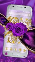 Luxury purple rose theme تصوير الشاشة 2