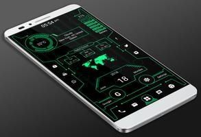 Poster Futuristic Launcher 2, Applock