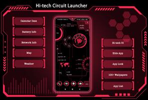 Hi-tech Circuit Launcher Affiche