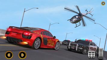 Police Car Chase Jeux 3d Affiche