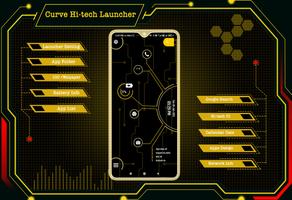 Curve Hitech launcher -Applock постер