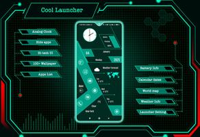 Cool Launcher, Lock & Hide App Affiche