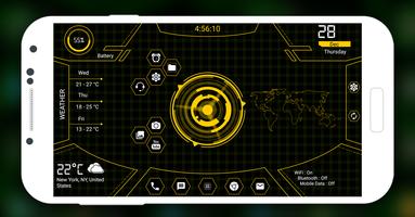 2 Schermata Hitech Futuristic 2018 Launcher - Landscape Mode