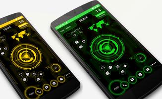 Futuristic UI Launcher screenshot 1