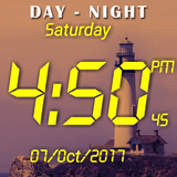 Day night changing clock lwp icône