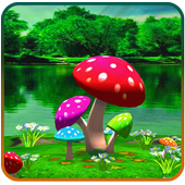 3D Mushroom Live Wallpaper آئیکن