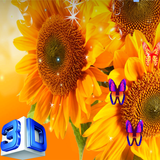 3D Sunflower Wallpaper - Screen Lock, Sensor, Auto icône
