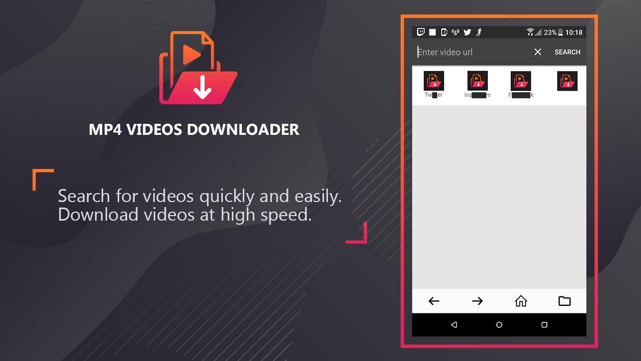 Mp4 video downloader - Download video mp4 format for Android - APK Download