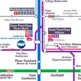 Lyon Metro Map 2023