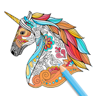 Mandala Coloring Book 2019 - Unicorn Game آئیکن