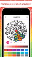 Livre Coloriage Mandala - Libre Jeu pour Adultes Affiche