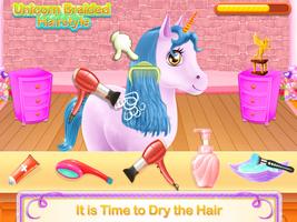 Unicorn Braided Hair Salon Makeover Hairstyle screenshot 1