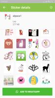 Lovely Alpaca Stickers for Whatsapp -WAStickerApps capture d'écran 3